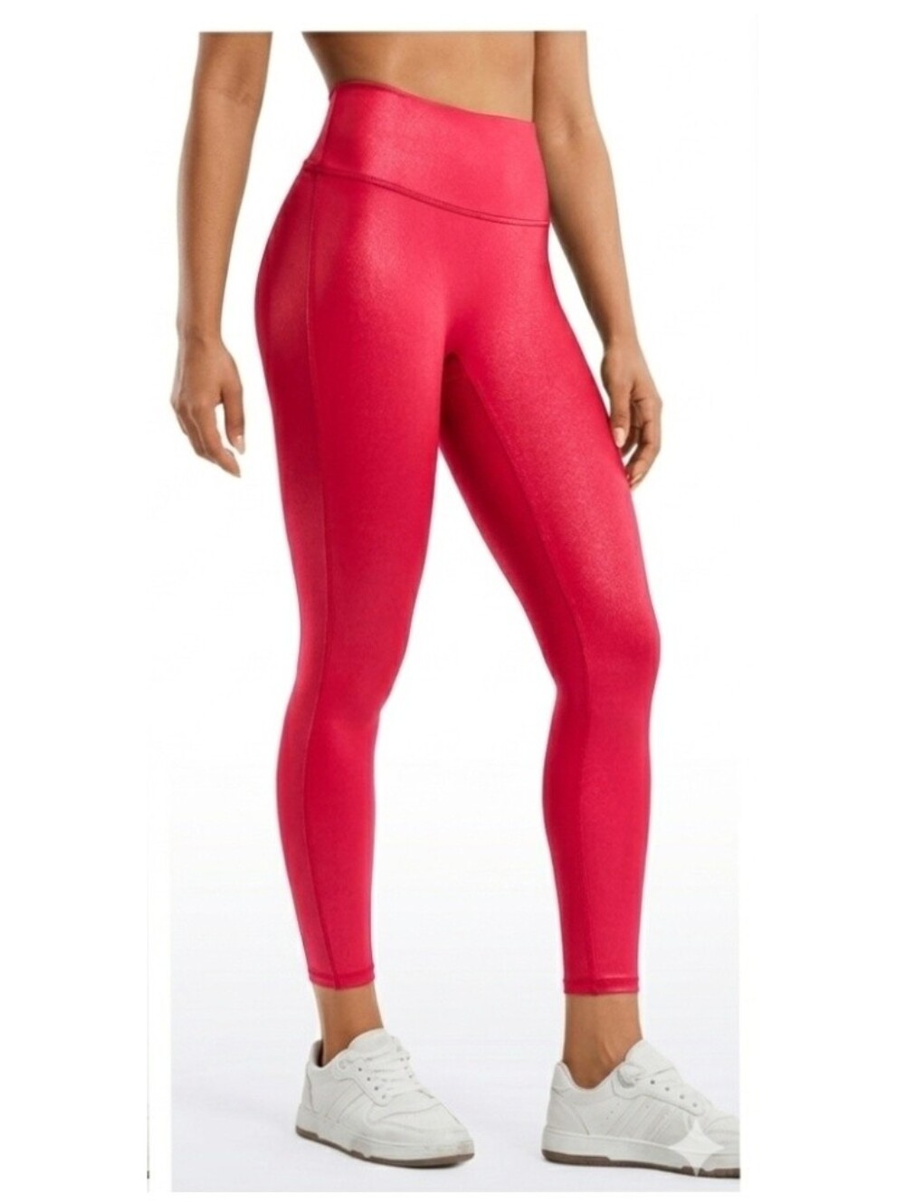 NWT CRZ Yoga Red Faux Leather Leggings